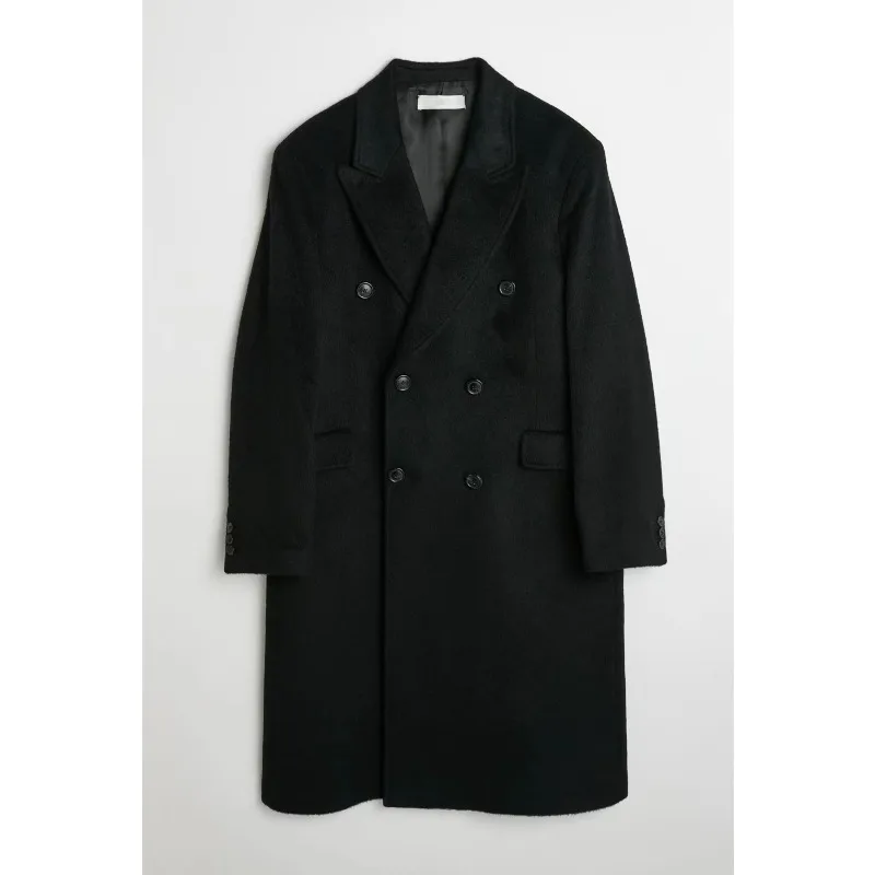 

High Street Our Legacy, мужское повседневное модное черное шерстяное пальто, мужские универсальные куртки высшего качества, мужская одежда, женская одежда