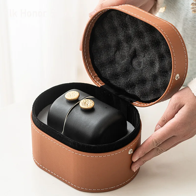 Imagem -04 - High-end Square Round Tea Grupo Estética Pot Copos Household Tea Maker Travel Tea Grupo Camping Handbag Talheres Craft