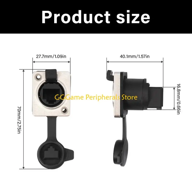 U55B Panel Mounted RJ45 Networking Coupler Module Locking 180/90 Degree Option Cat6/Cat5e Compatibility