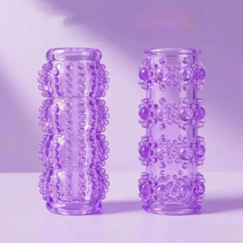 portable2 Pcs/set Crystal Cock Ring Penis Ring Large Grain Invisible Penisring Sex Toys For Men Delay Ejaculation view 3