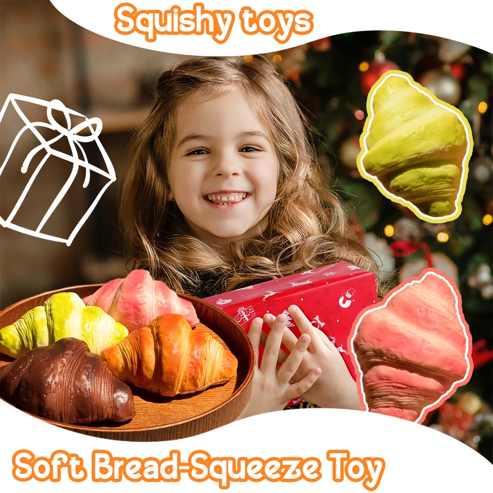 Artificial Bread Fake Croissant   Slow Rebound   Pinch Decompression   Vent Squeeze  Slow Rising  Decompress Food  1Pc