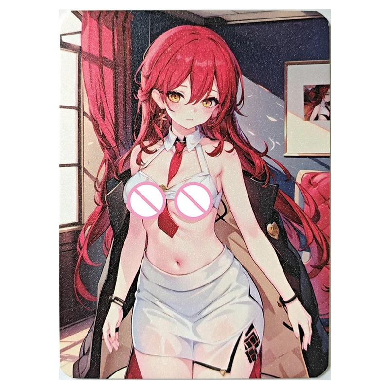Anime Goddess Story Rare A6 Size Collectible Cards Eula Nahida Fu Xuan Tsunade Ningguang Hancock Zabawki dla chłopców Prezent urodzinowy
