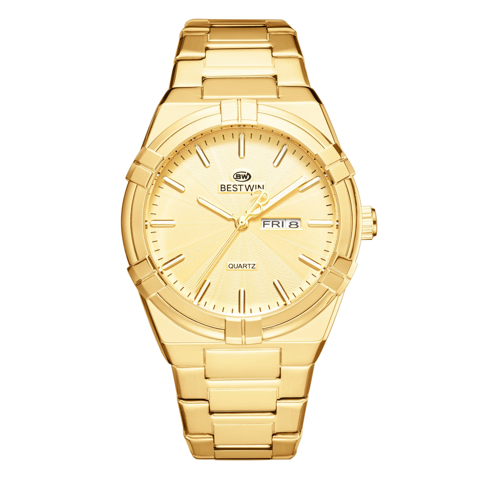 

Классические большие золотые часы, мужские высококачественные модные водонепроницаемые кварцевые часы