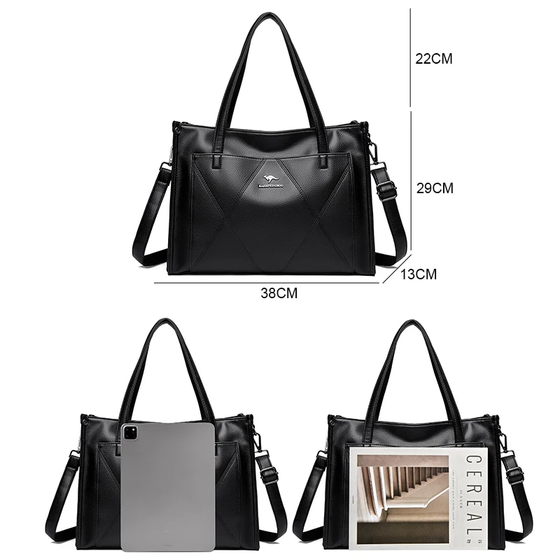 Borsa a tracolla da donna di marca genuina borse a tracolla in morbida pelle di alta qualità per donna borsa di lusso da donna Casual Tote Sac 2024