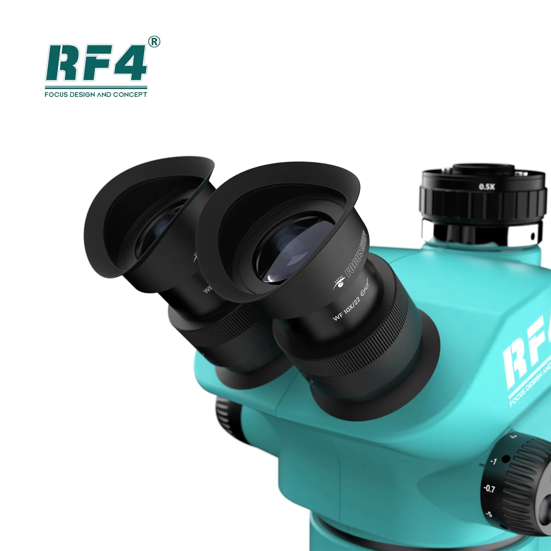 RF4 7-50X Zoom continuo gioielli intarsio osservazione isolamento termico Pad in Silicone microscopio Stereo trinoculare RF7050TVP-PO2