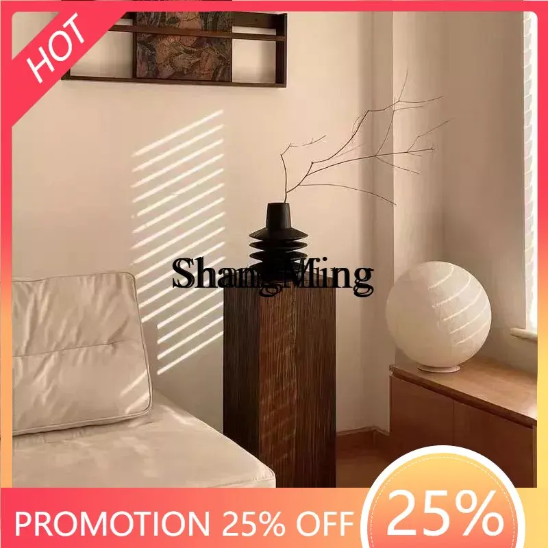 

SM household wooden pier stool flower stand log stump coffee table edge table retro natural solid wood base ornament