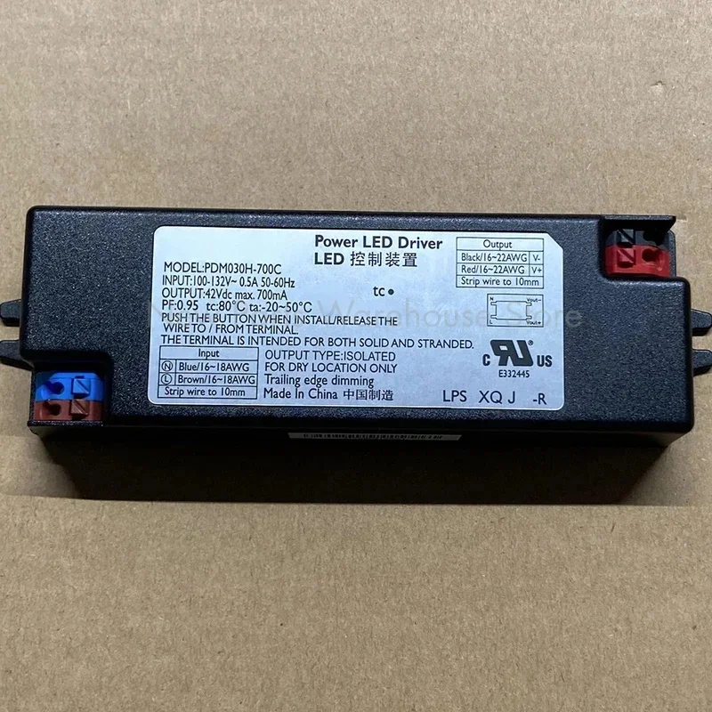 L Power LED Driver PDM030H-700C INPUT 100V-130V 0.5A OUTPUT 42V700mA For Philips LED Control Device PDA030B-700C