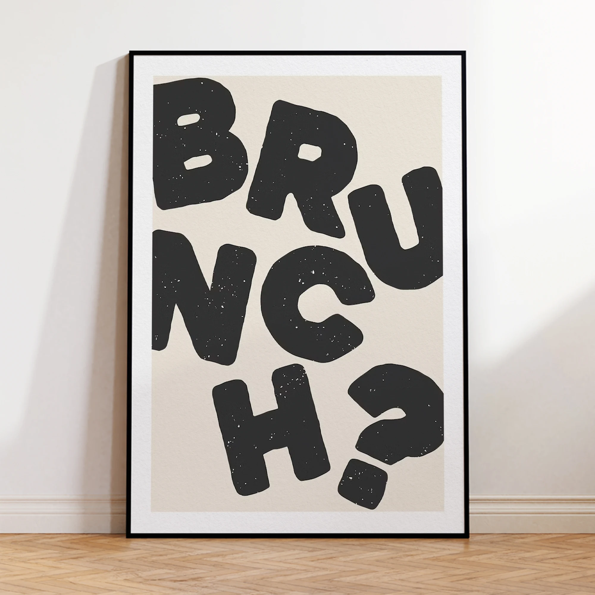 Brunch Minimalist Alphabet Wall Art Prints Canvas Painting Poster Picture For Living Dining BedRoom Home Decor