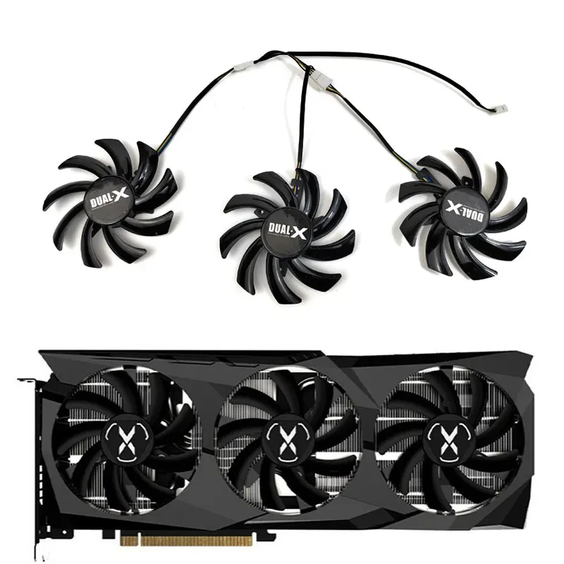 

NEW DIY 85MM FDC10H12S9-C 4PIN RADEON RX 6700 XT GPU FAN For XFX SPEEDSTER SWFT 309 RADEON RX 6700 XT 12GO Cooling Fans