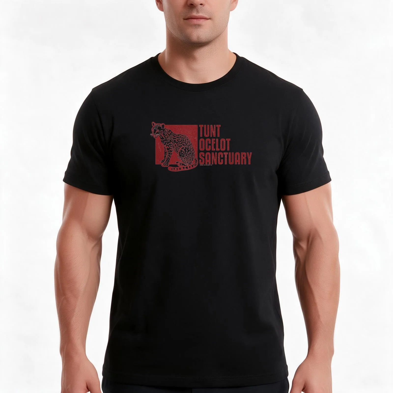 Archer Tunt Ocelot Sanctuary T-Shirt Summer Casual Cotton Tee Oversized Streetwear Tops Vintage Graphic Print 100% Cotton