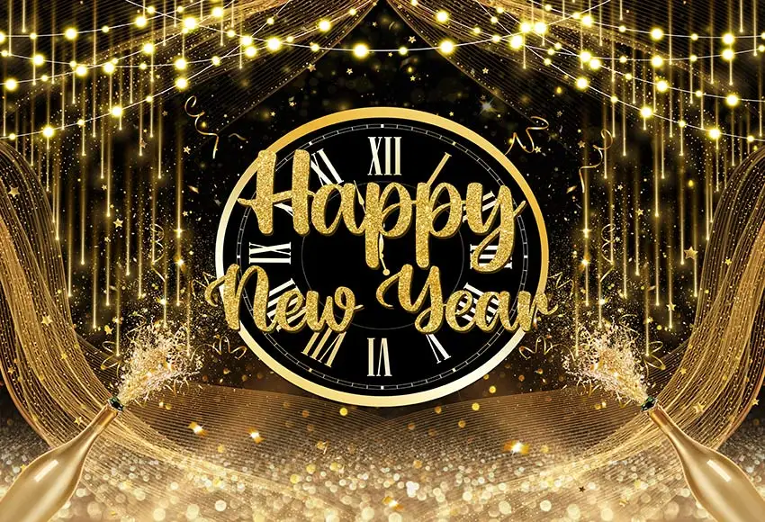 Mehofond Photography Background Cheers to 2024 Happy New Year Eve Fireworks Glitter Party Portrait Decor Photo Backdrop Studio