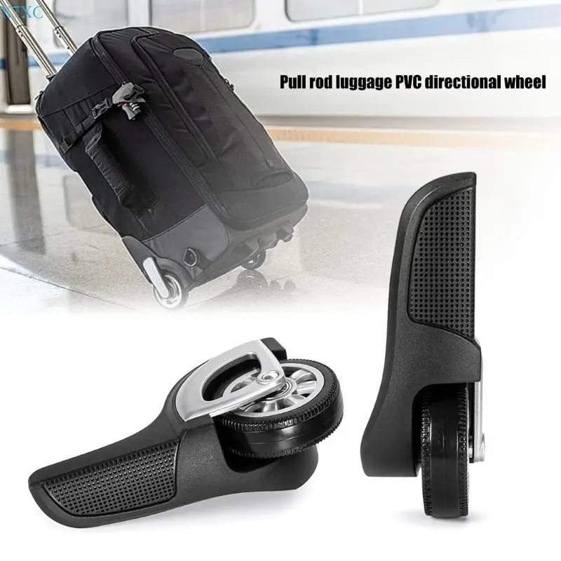 X7XC 1 Pair Travel Luggages Suitcase Replacement PVC Swivels Castors