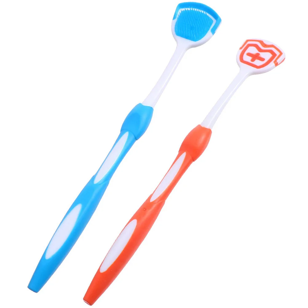 2 قطعة مكشطة اللسان للبالغين مريح اضافية أوسع رأس فرشاة السلس دائم خفيفة الوزن المحمولة اللسان الأنظف أدوات طب الأسنان #5