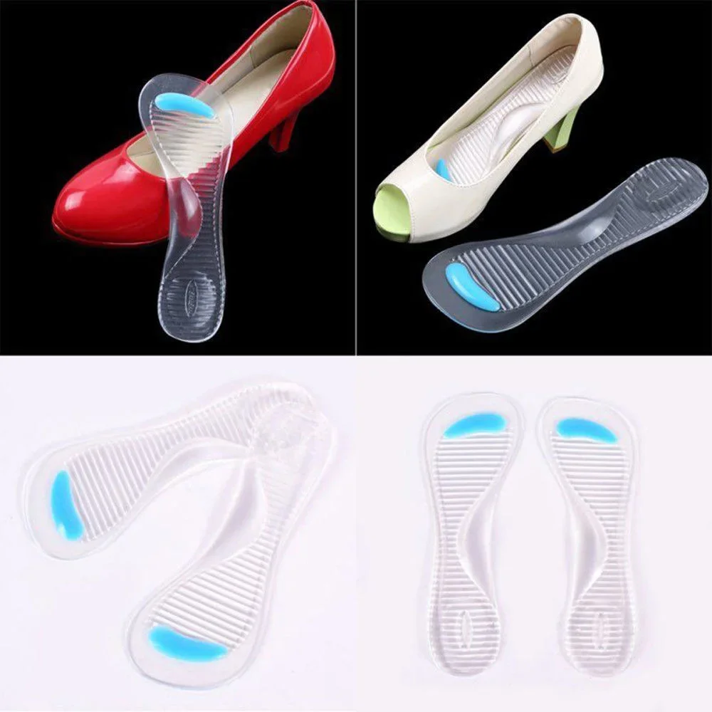 Tcare-plantillas para el cuidado del masaje de pies, plantillas de tacones altos 3/4, plantillas de Gel de silicona para zapatos de mujer,