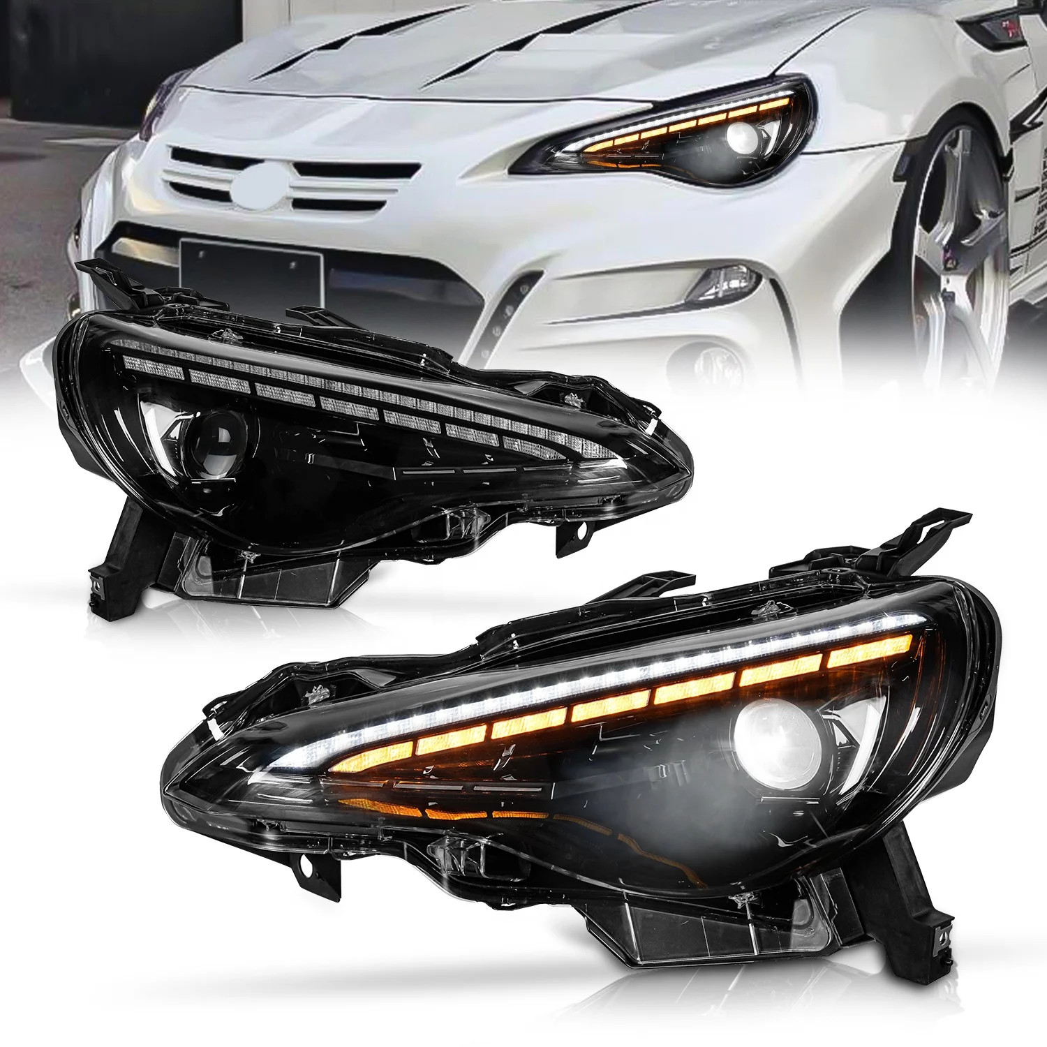 Archaic Newest Full LED Front Lamp For  86 2012-2021 Plug and Play Scion FR-S Subaru BRZ GT86 FT86 Headlights Assembly