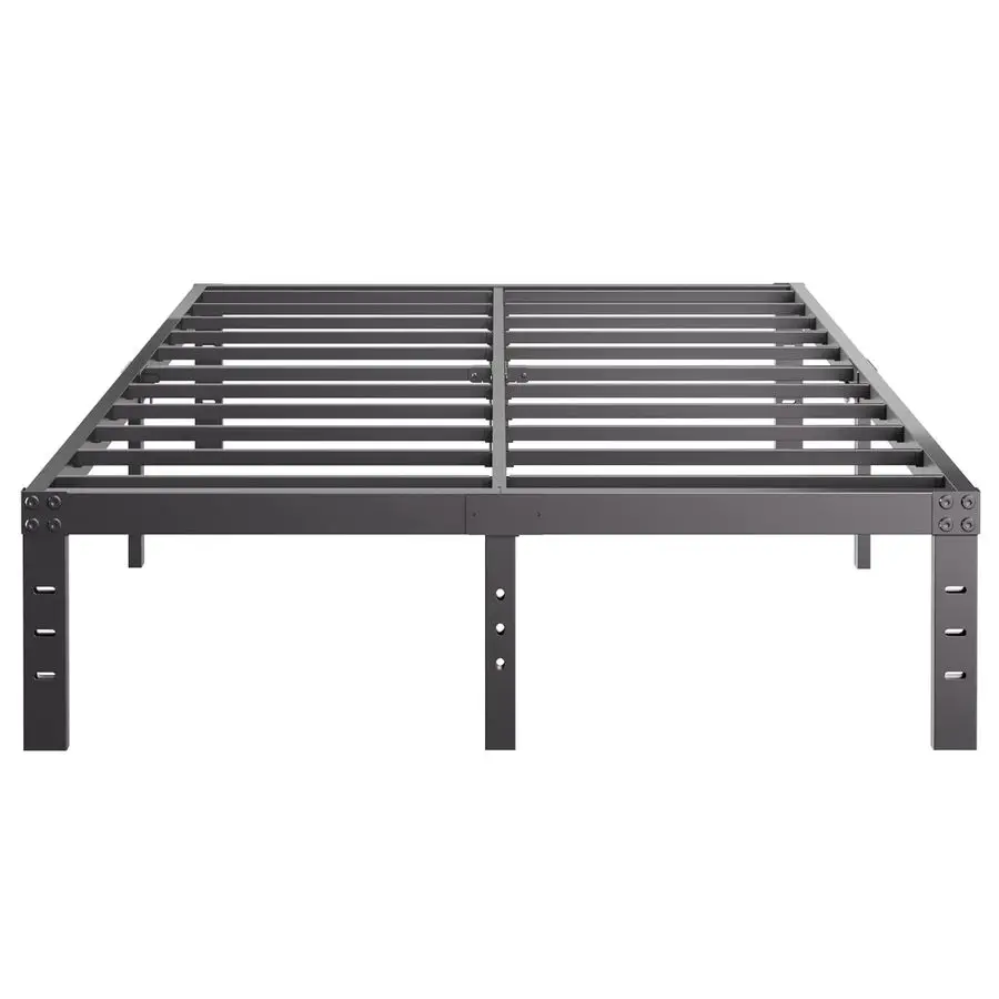 

QueenSize Metal BedFrame No BoxSpring Needed,12Inch Noise Free Black PlatformBed Base, Easy Assembly,Heavy Duty Steel Slat Supp