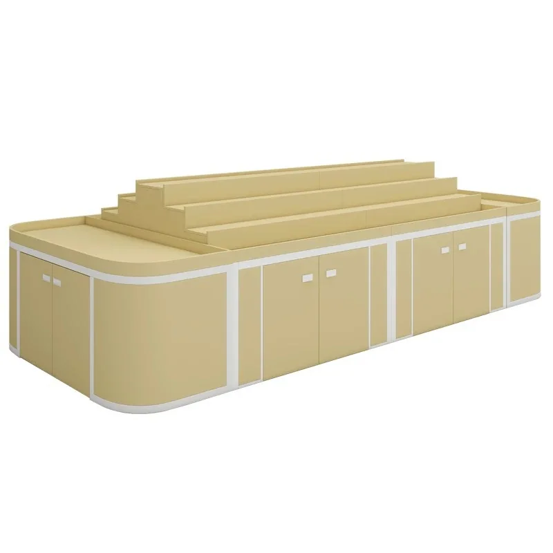 Internet celebrity fruit friend Tianyuan has the same style of stepped step multi-layer display island cabinet multi-functional