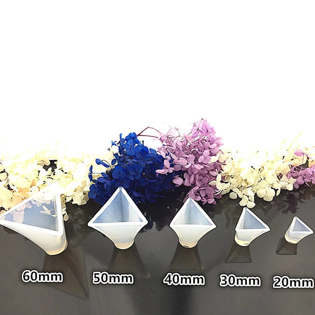 

20Mm Silicone Resin Casting Triangular Pyramid Shape Durable Reusable For Jewelry Making Crafts Epoxy Clay Wax Soap Diy Projects