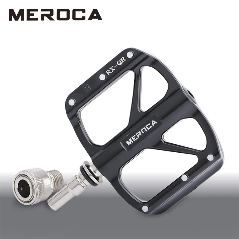 

MEROCA Bicycle Quick Release Pedal Seal 3 Bearing Ultra-light Aluminum Alloy MTB Road Bicycle Non-slip For Brompton Bike Pedals