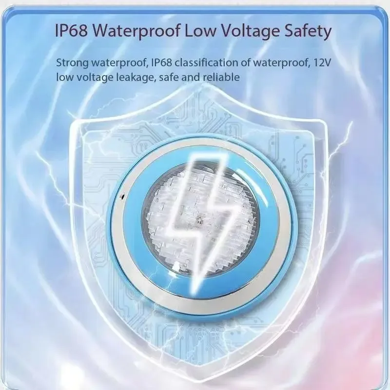 Outdoor Stainless Steel IP68 LED Underwater Light for Swimming Pool Decorations Pond Fountain LED Pool Pool Tools Accessories