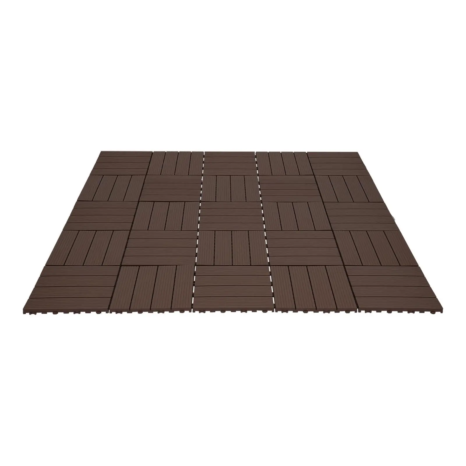 

PVC Deck Tiles, 30pcs Outdoor Water-repellent Flooring Tiles, Floors Tiles for Balcony/Backyard 286.6 lbs Load NEW (Coffee)