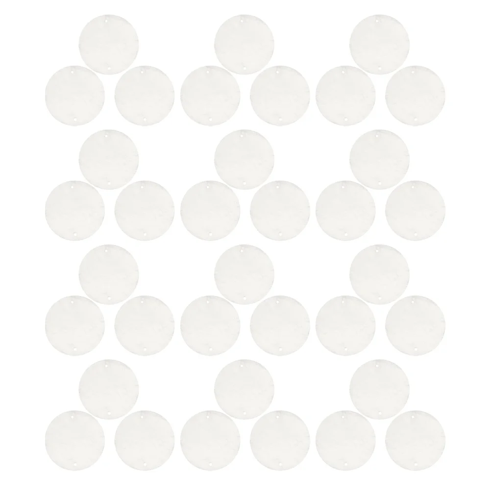 

100pcs Double Hole Shell Slices Natural Round Beads For Diy Jewelry Making Material Craft Projects Wind Chime Hanging Ornaments