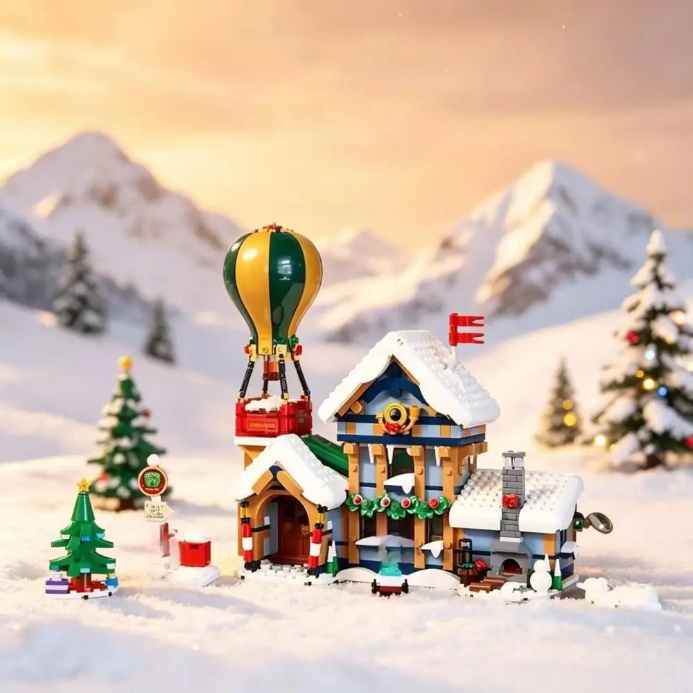 

Популярные в 2026 году конструкторы «Почтовое отделение Санта-Клауса», зимние конструкторы для сборки, рождественские детские игрушки