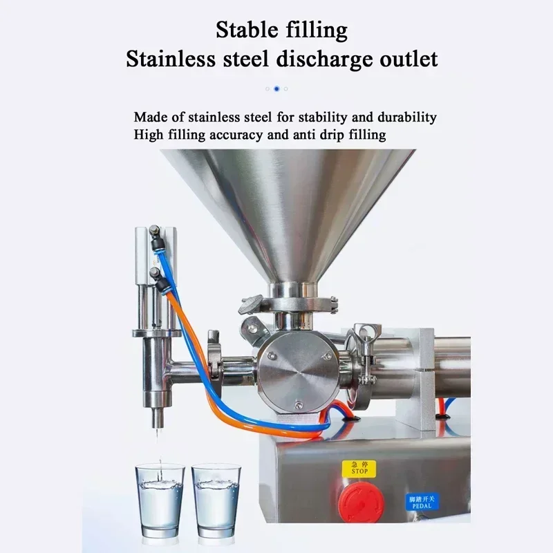 

Excellent Top Quality PBOBP Semi Automatic Vial Bottles Tabletop Liquid Laundry Detergent Honey Cream Pneumatic Paste Olive Oil