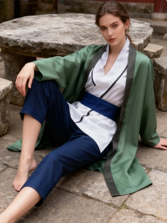 انمي ياباني الكرتون تأثيري حلي جديد حار تسونادي فتاة النساء الأخضر كيمونو عيد الميلاد هالوين دعوى كرنفال الكرتون موحدة