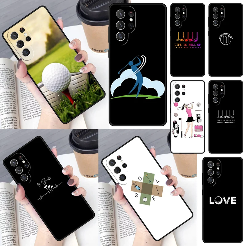 Love Golf Cover For Samsung Galaxy S23 Ultra S22 S20 S21 FE S8 S9 S10 Plus Note 10 20 Ultra phone Case