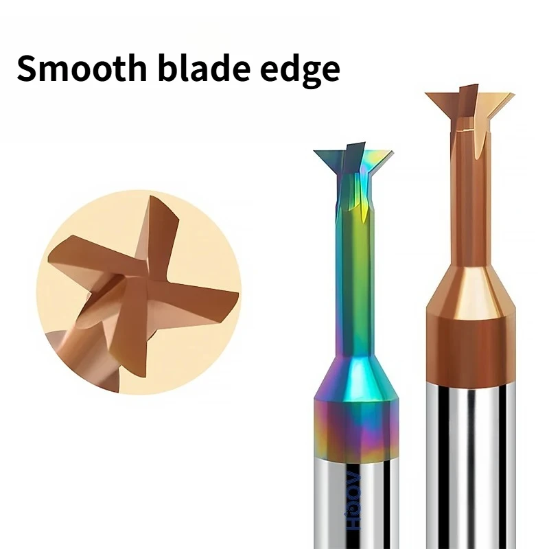 Carbide Dovetail Milling Cutter CNC Tool 30°/45°/60° 2/3/4/5/6/8/10/12mm Tungsten Dovetail End Mill Chamfer Tool for Metal