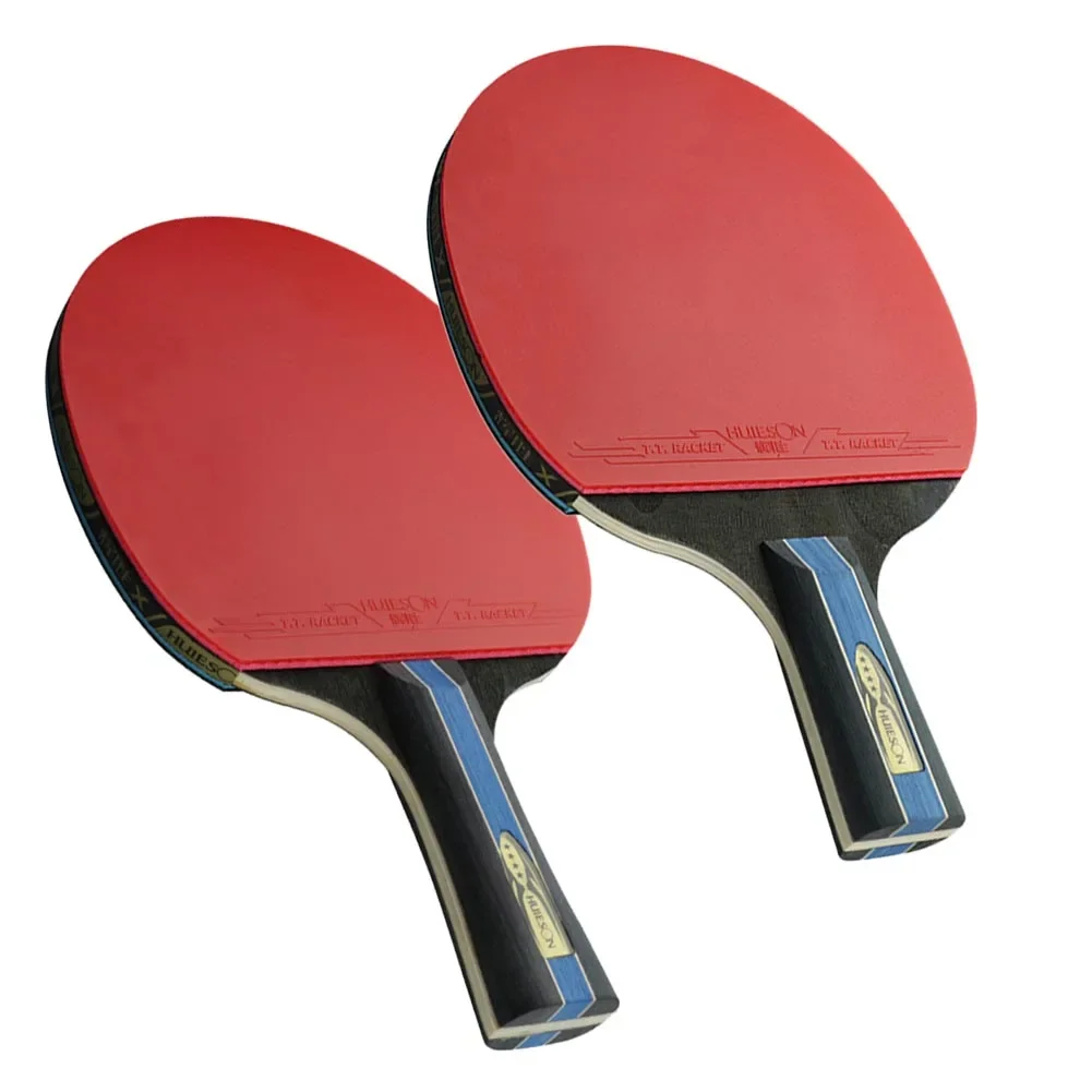Soverup ไม้ปิงปอง Double Face สิวเสี้ยนยางเหนียว 4 ดาว Ping Pong Paddle พร้อมกระเป๋าแร็กเก็ตเจ็ดชั้นไม้บริสุทธิ์