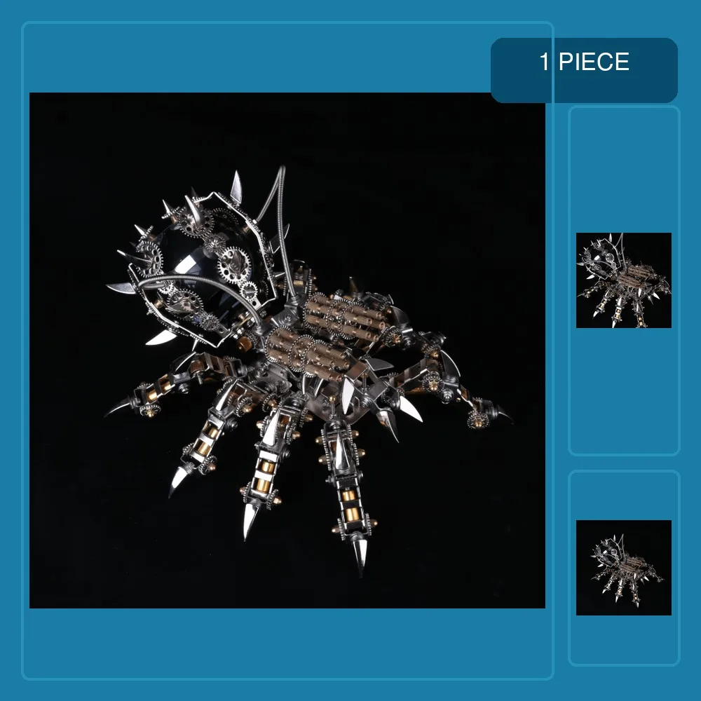 3D DIY Metal Mechanical Spider Model Kit Handmade Assembly Crafts with Bluetooth Speaker As Gift Home Decor
