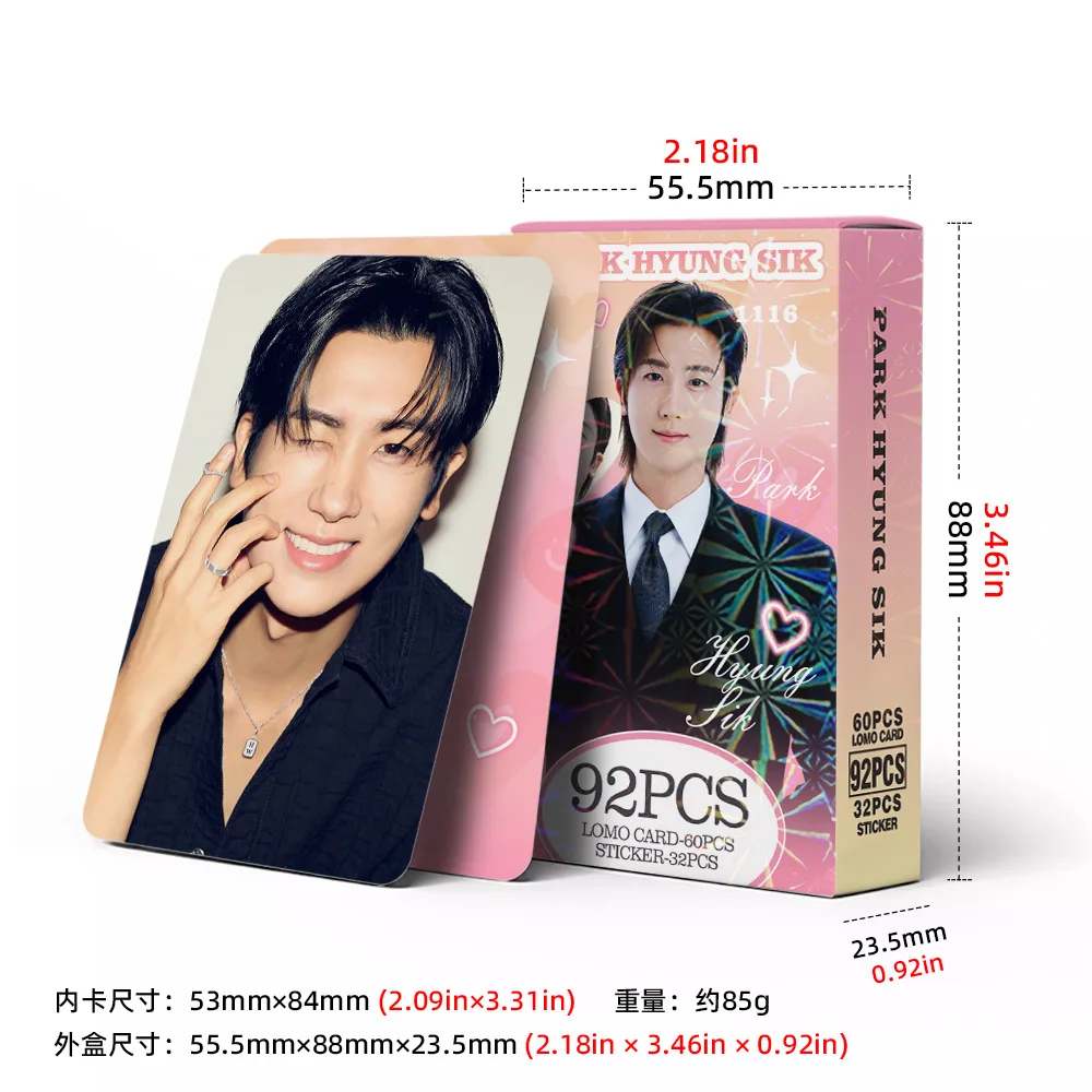 92pcs/set Park Hyung Sik lomo Star Photocards Photo Lomo Cards Fans Collection Printed Cards image 5