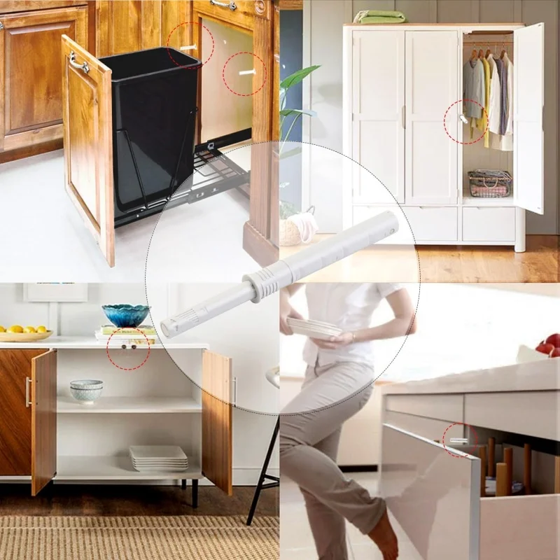 10Pcs Hidden Soft Quiet Close Closer Concealed Cabinet Rebounder Kitchen Cupboard Dampers Buffers Drawer Furniture Door Stopper image 6