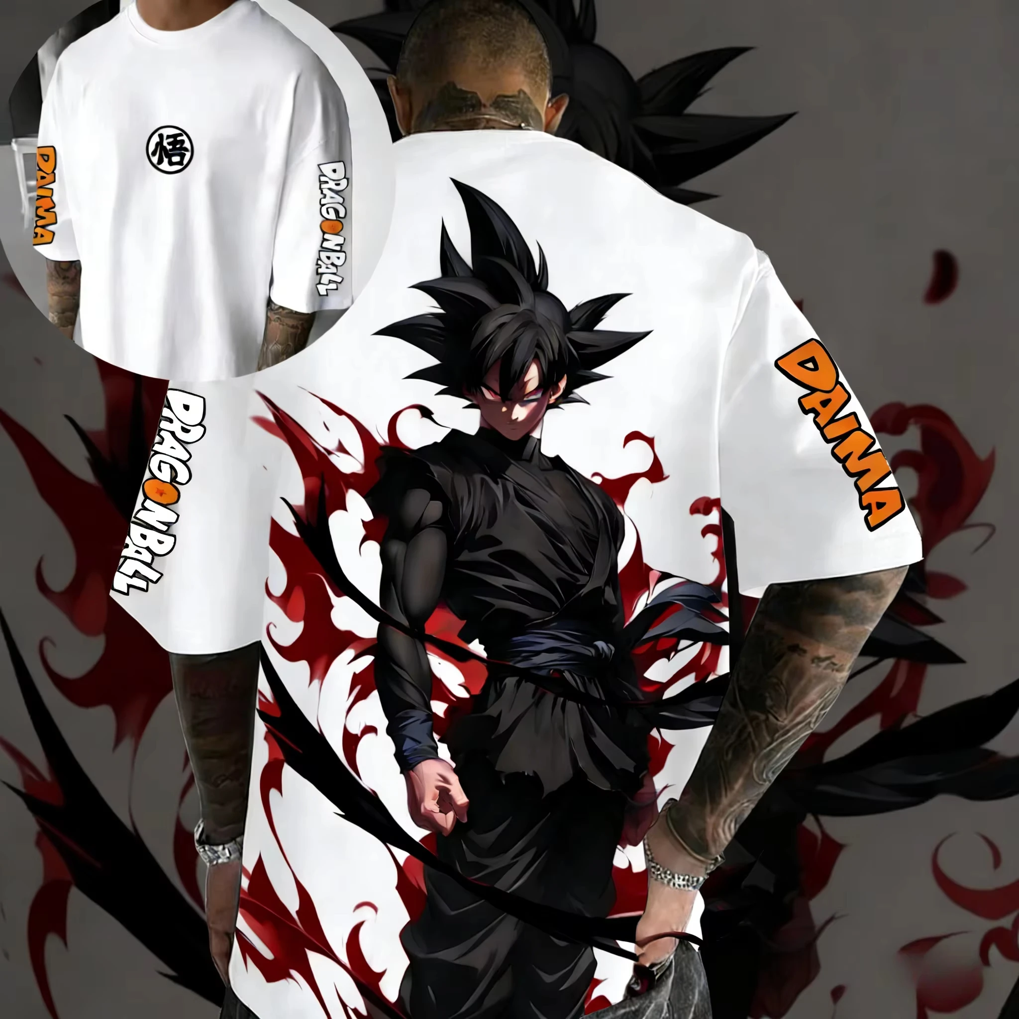 

Новая летняя футболка 2026 года с принтом Dragon Ball Zamasu к 40-летию, 100% хлопок, аниме-принт, большие размеры, повседневная уличная одежда унисекс в стиле Y2K