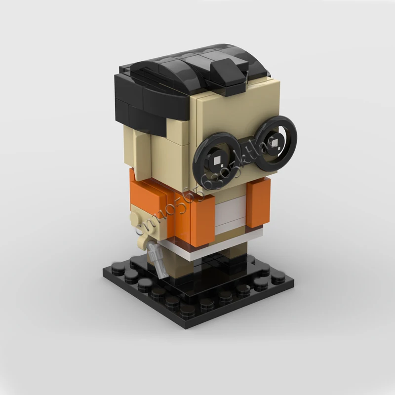 115-teiliges MOC Disco Elysium Kitsuragi Brickheaded Modellbausatz Kreative Bausteine Montage-Spielzeug Kinder-Geschenk Sammlerstück Ausstellungsstück