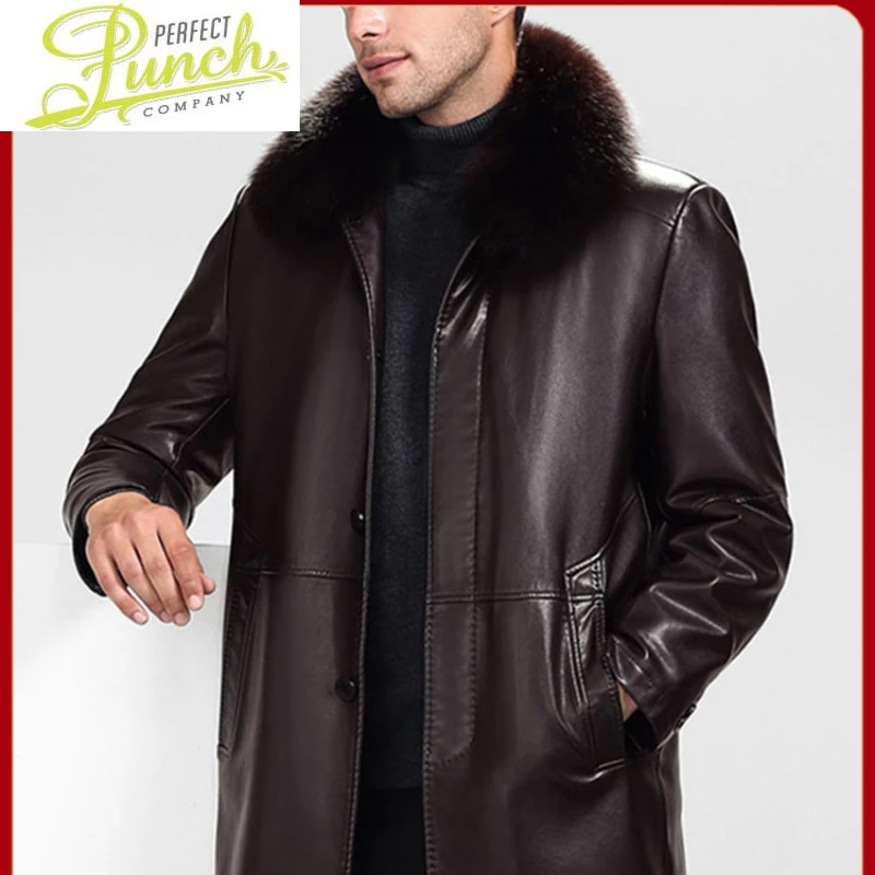 

Jacket Genuine Leather Men's Men Sheepskin Coats Coat Mink Inner Bile Mink Fur All-in-one Fur Mink Coat Chaqueta Cuero Hombre FC