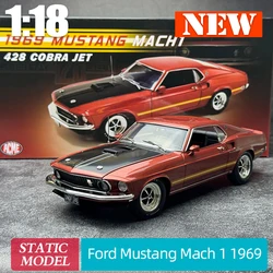 ACME 1:18 Ford Mustang Mach 1 1969 Muscle car Street car Alloy car model static display pieces holiday gift collection