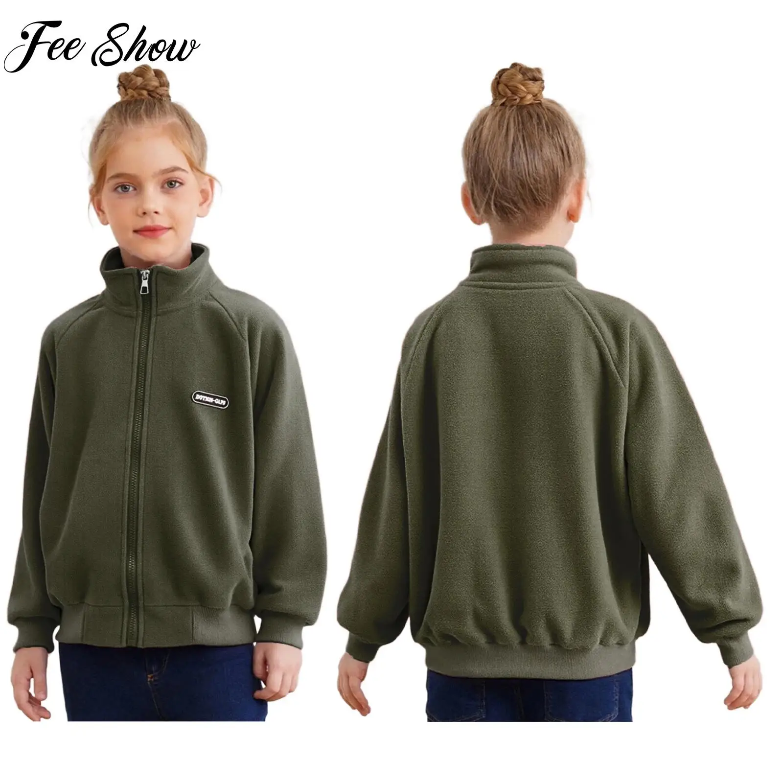 

Модная термокуртка для мальчиков и девочек, уличная одежда для бега, кемпинга, флисовая куртка на молнии, верхняя одежда с длинными рукавами, спортивные топы