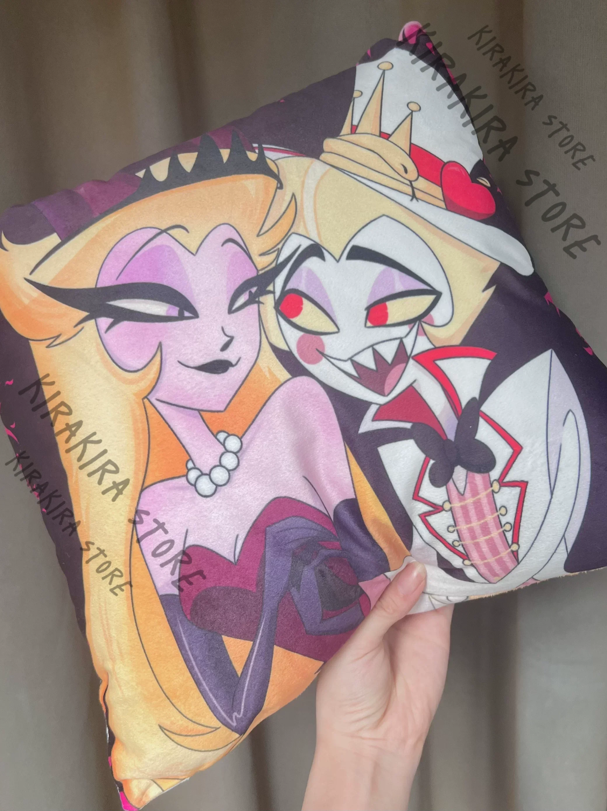 

Hazbin Hotel Lilith Lucifer Niffty Cosplay Double-sided Throw Pillow Ornaments Gifts 35cm Anime Cushion Figurine Mascot Products