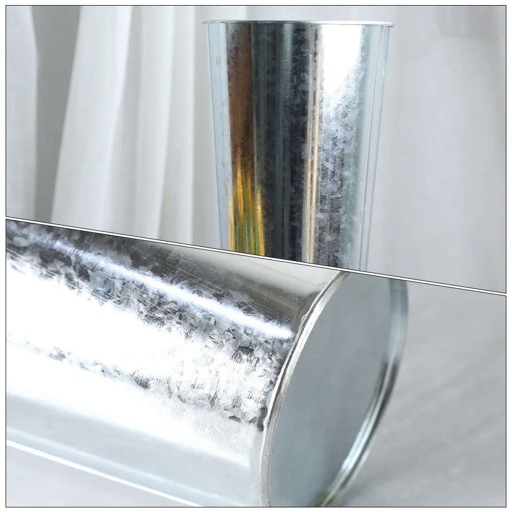 

1pcs Iron Art Flower Bucket Dried Flower Vase For Home Office Decor Smooth Surface Floral Arrangement Container Desktop Vase