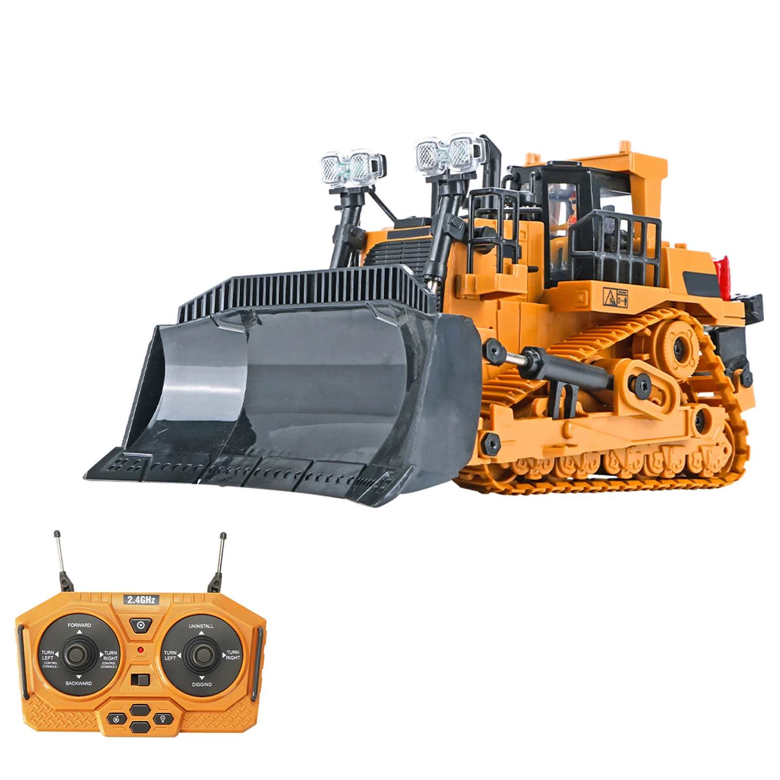 RC Excavator 1/20 2.4GHz 11CH RC Construction Truck Engineering Vehicles Educational Toys for Kids with Light Music