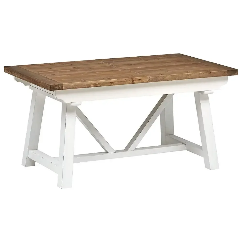 

# Hot 31 Inch Height White Casual Farmhouse Wood Dining Kitchen Table