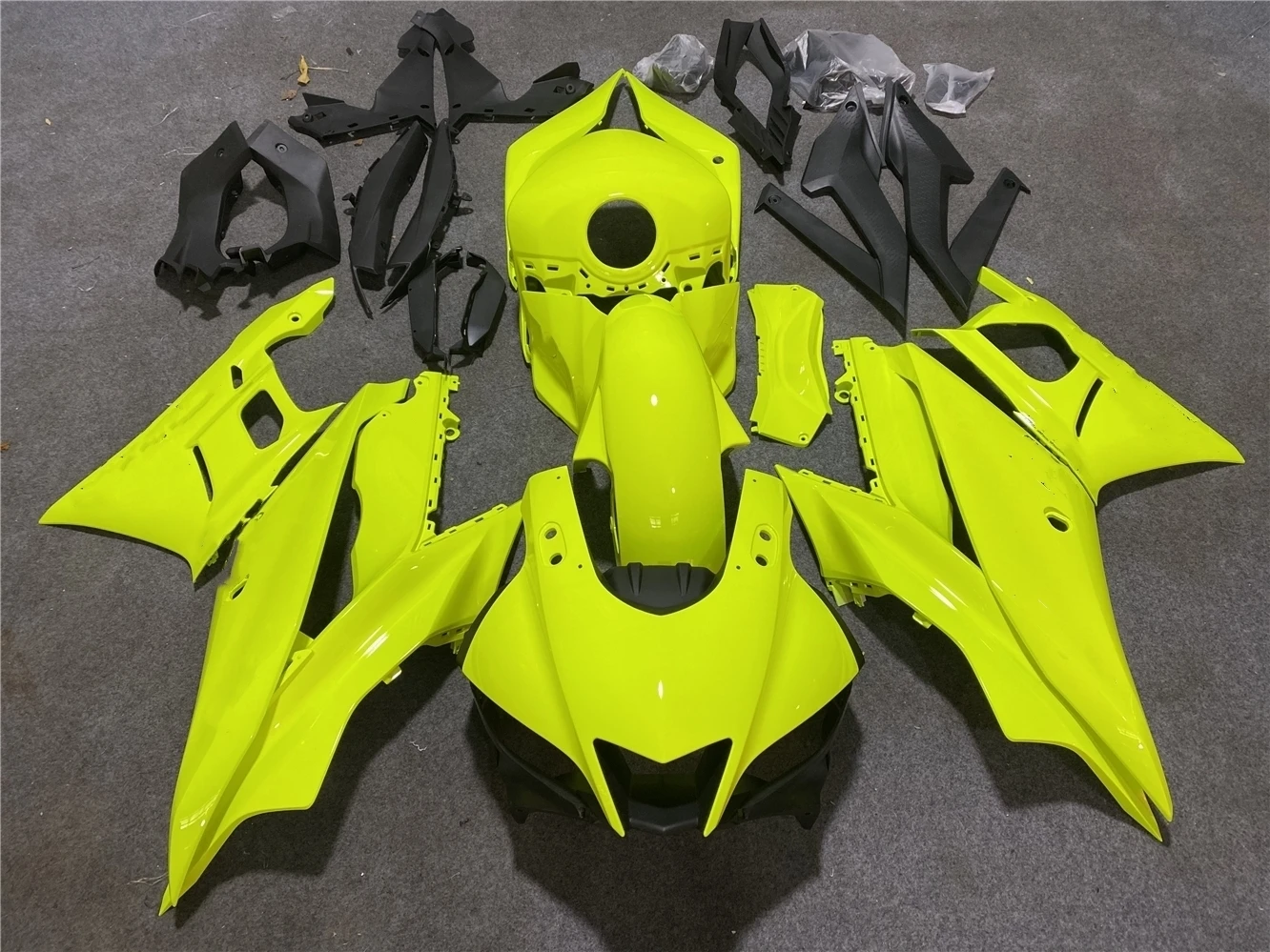 Motorcycle Fairing Kit fits YZF-R3 2019 2020 2021 2022 2023 YZF-R25 19 2021 22 23 Year Fairing Fluorescent Yellow motorcycle