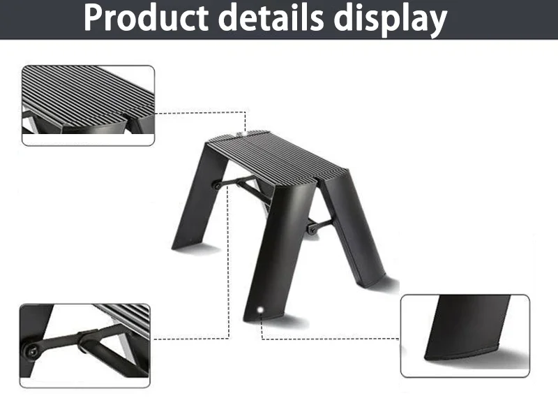 Folding Aluminium Ladders Scaffolding Stool Foldable House Ladder Portable 3 Step Stairs Climbing Multifunction Home Furniture