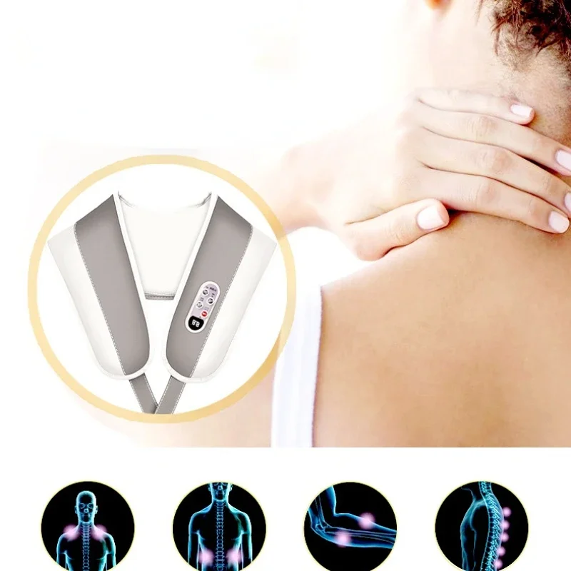 Electrical Shiatsu U Shape Shawl Back Neck Shoulder Body Massager Device Infrared Heated Kneading Car/Home Shawl