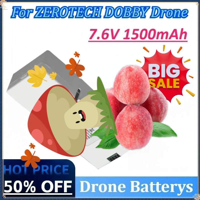 

Newly Upgraded 7.6V 1500mAh High Capacity Lipo Battery Spare Rechargeable Battery Parts for ZEROTECH DOBBY Drone Battery