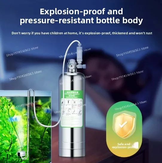 

1L 2L Fish Tank Carbon Dioxide Generator CO2 Cylinder Kit DIY Manual Version