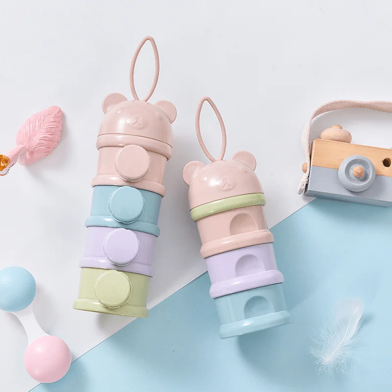 

Rotatable Milk Powder Box - Portable, Dishwasher Safe, Flip-Top Lid, Perfect for On-the-Go Feeding, Halloween,